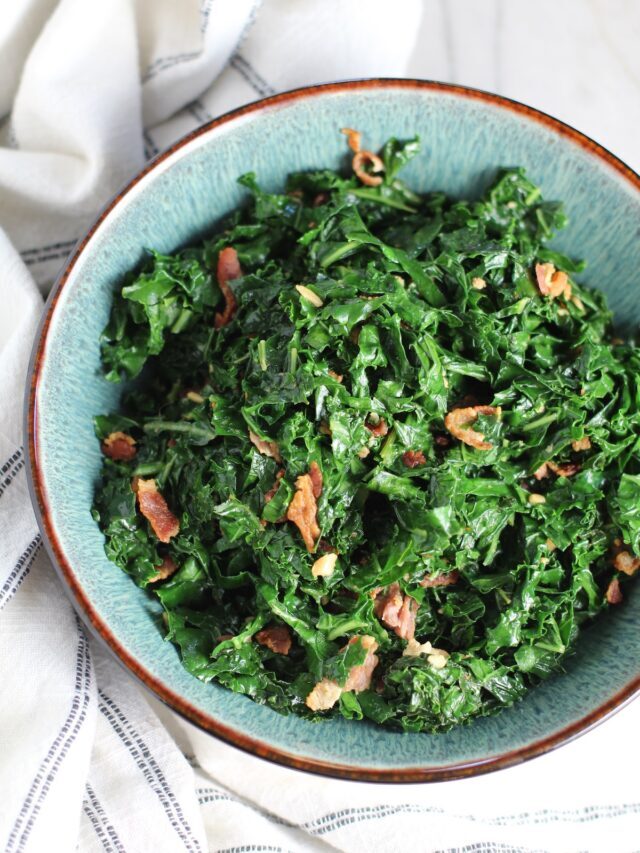 Delicious Kale with Bacon and Garlic Story
