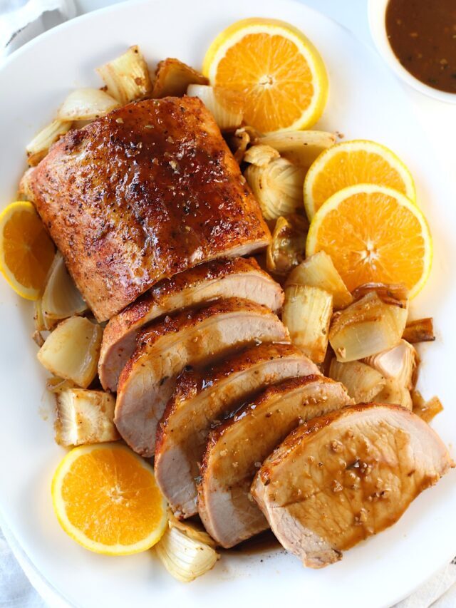 Easter Pork Roast with Garlic Ginger Orange Sauce