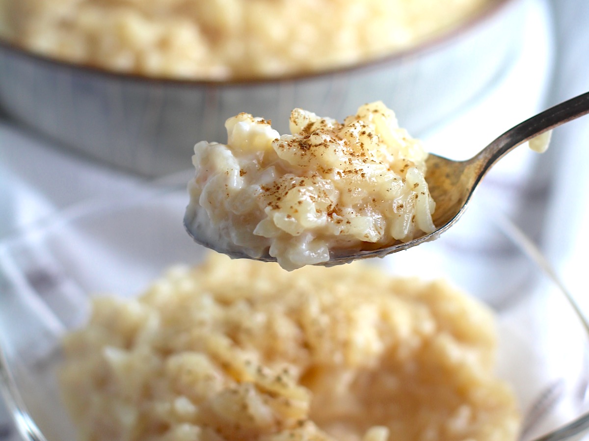 Rice Pudding with Condensed Milk - Easy Brazilian Food